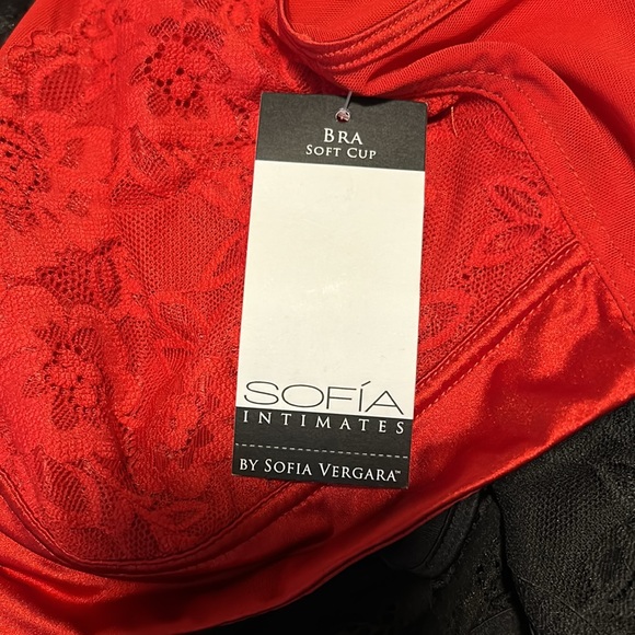 Sofia Intimates x Sofia Vergara, Soft Cup Lace Plunge Bra NWT 🤩 Size XL ❤️ ❤️ - Picture 13 of 13